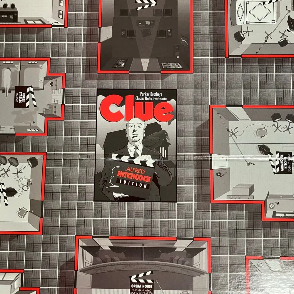 CLUE Alfred Hitchcock Edition Board Game USAopoly Replacement Game Board Only